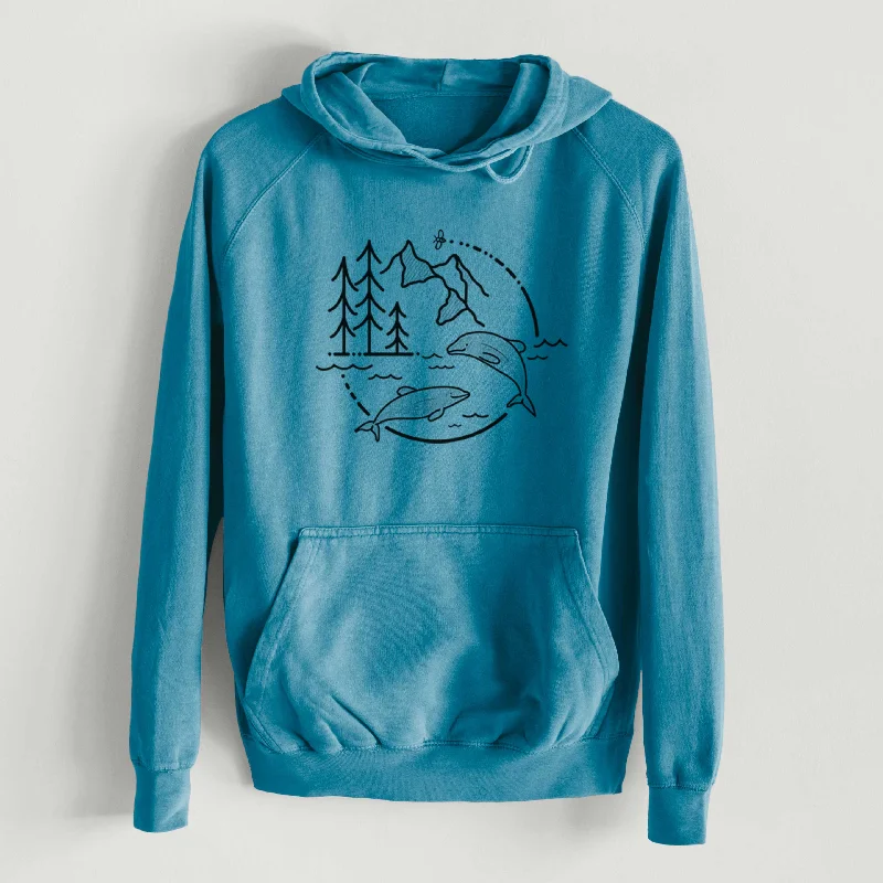 Anniversary Sale stylish athletic hoodieIt's All Connected - Maui Dolphins  - Mid-Weight Unisex Vintage 100% Cotton Hoodie