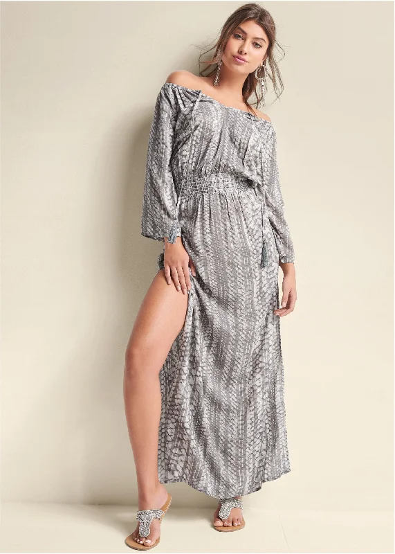 Epic Deals ruffle dressStrapless Maxi Dress - Cream