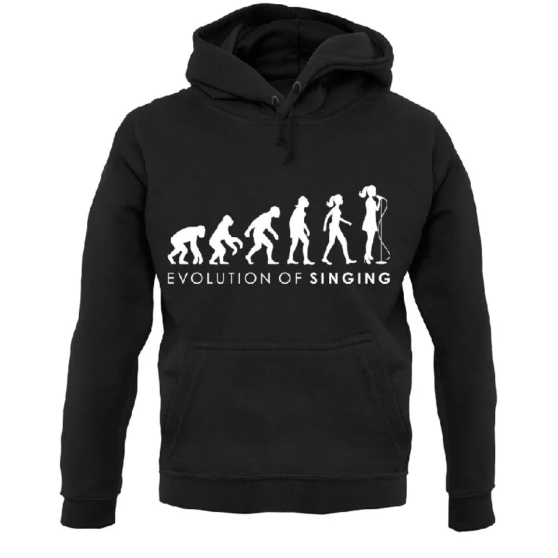 Price Smash versatile hoodieEvolution Of Woman Singing Unisex Hoodie
