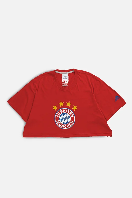 Steals and Deals workout style hoodieRework Crop Munich Soccer Tee - XL
