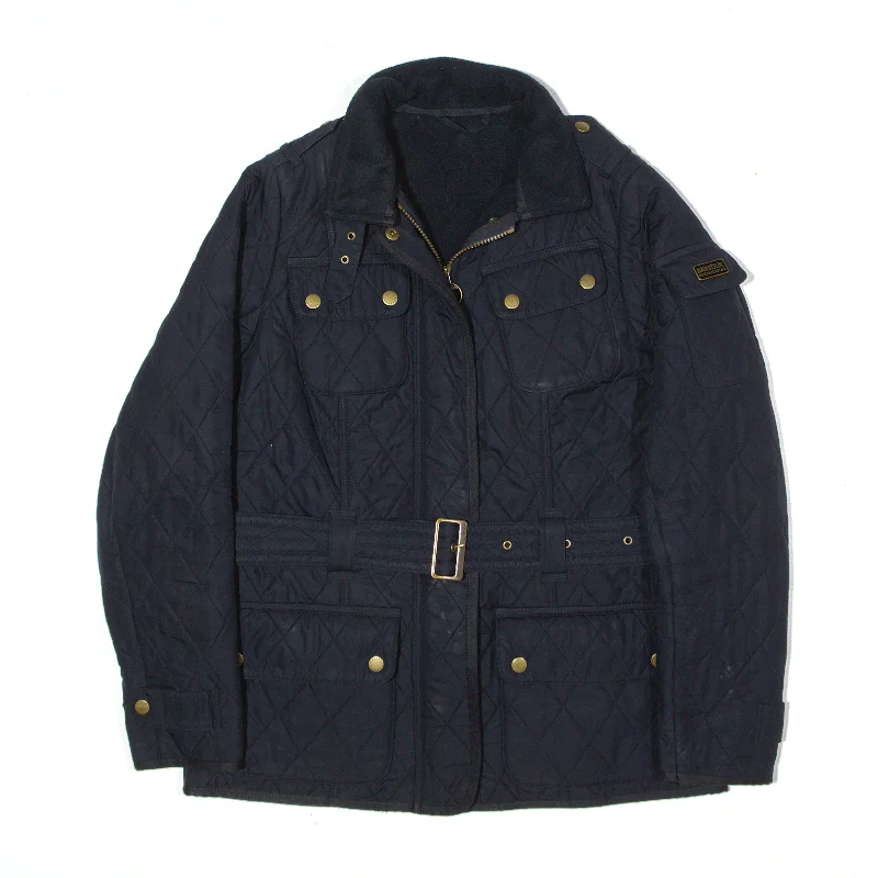 Exclusive Access sleek jacketBARBOUR Tourer International Fleece Lined Quilted Jacket Black Womens UK 10