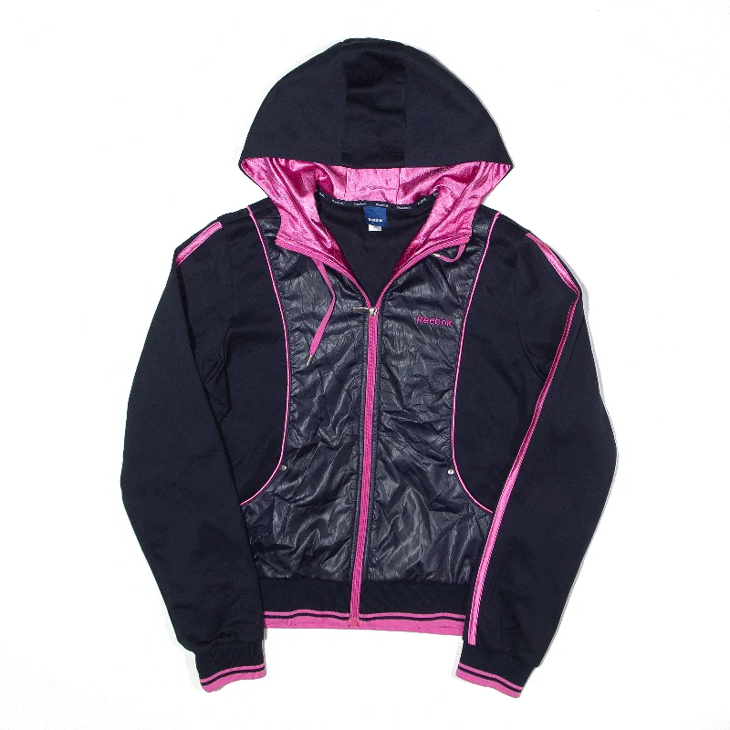 Bargain Blast wool coatREEBOK Jacket Blue Hooded Track Womens S