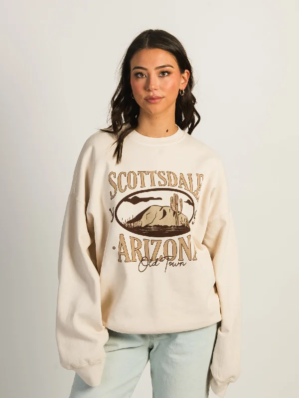 Seasonal Clearance HARLOW MICHELLE PRINT CREWNECK - SCOTTSDALE ARIZONA