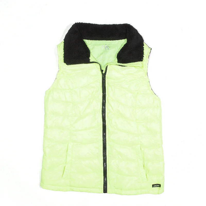 YEAR-End Sale relaxed winter jacketCALVIN KLEIN Puffer Gilet Yellow Womens L