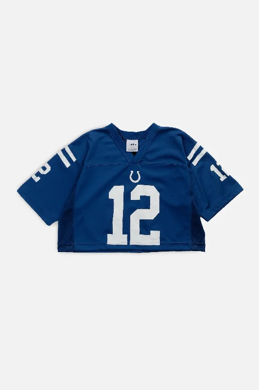 Mega Sale minimalist gym sweatshirtRework Crop Indianapolis Colts NFL Jersey - S