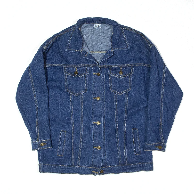 Special Savings casual sports coatSISI Jacket Blue Denim Womens L
