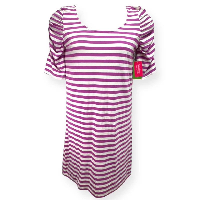 Extra Discounts formal dressKaley Dress in Pansy Purple Boat Party Stripe Designer Lilly Pulitzer, Size L