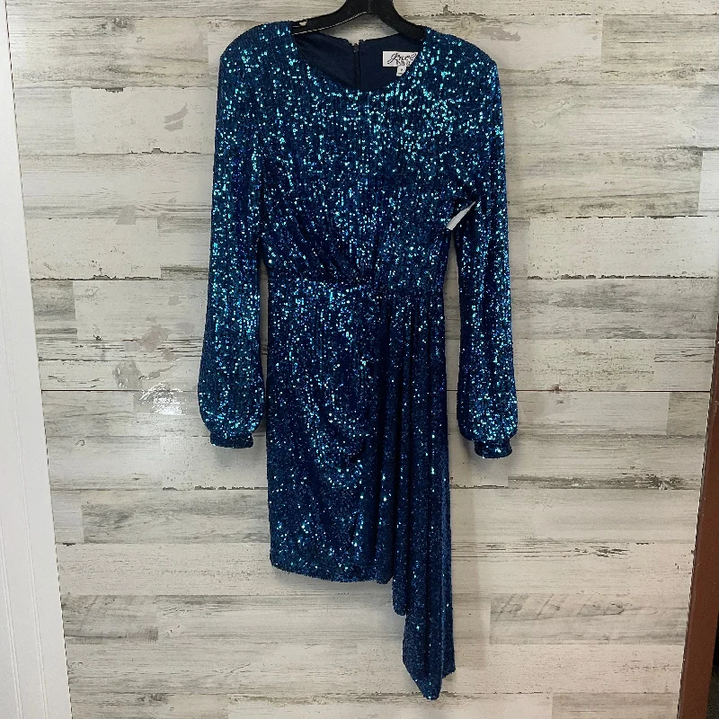 Price Rollback satin midi dressDress Party Short By Badgley Mischka In Blue, Size: Xs