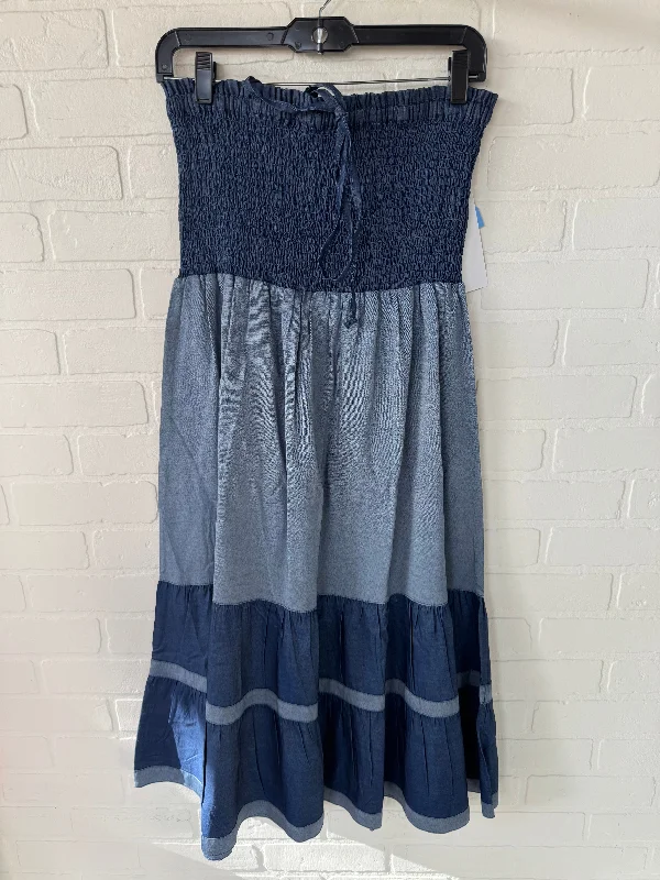 Crazy Deals summer dressDress Casual Midi By Clothes Mentor In Blue Denim, Size: L