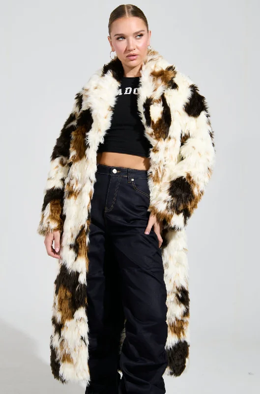TIME-Limited Offer warm trench coatBRONX FAUX FUR COAT