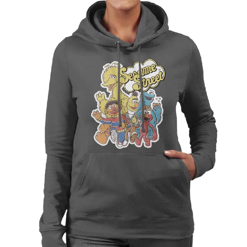 Overstock cozy hoodieSesame Street Characters Group Photo Women's Hooded Sweatshirt