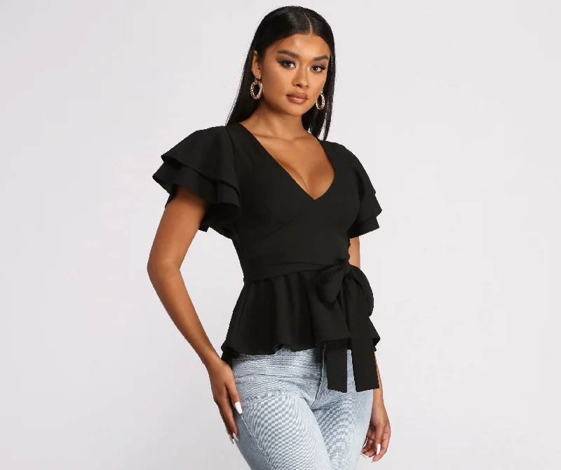 Markdowns Get That Classic Vibe Peplum Top