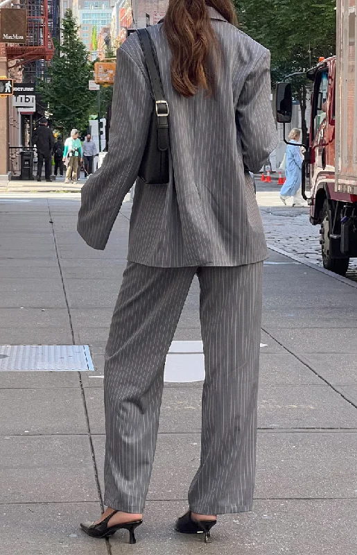 Epic Deals windproof jacketLouis Grey Striped Pants