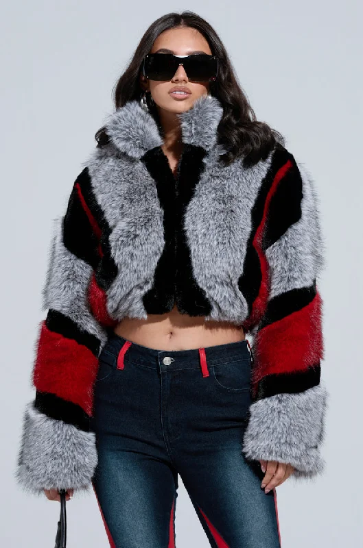 Deal of the Week contemporary trench coatTORONTO FAUX FUR COAT