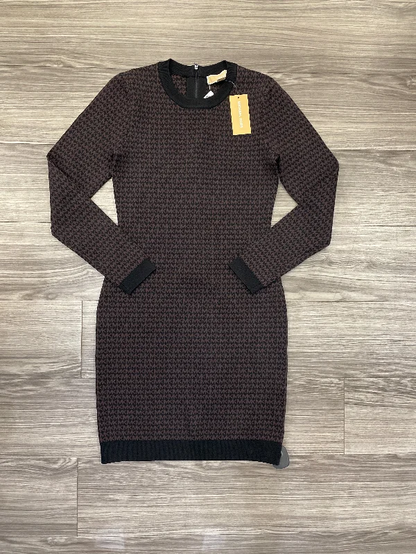Markdown Madness velvet dressDress Sweater By Michael Kors In Black & Brown, Size: S