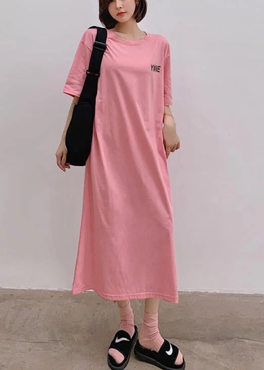 Daily Deals chic shift dressElegant o neck quilting dresses Outfits red Letter A Line Dresses