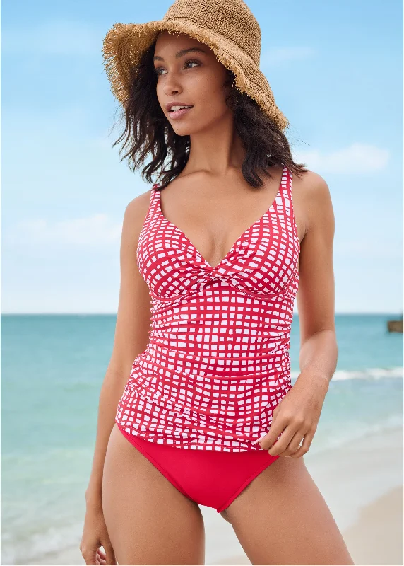Get It Before It’s Gone v-neck dressParos Tankini - Checker Me
