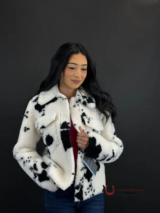 Bargain Prices Rock&Roll Womens Panhandle Natural Print Micro Berber Jacket