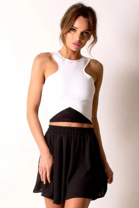 Special Promotion Donna Mizani Racer Front Crop Top