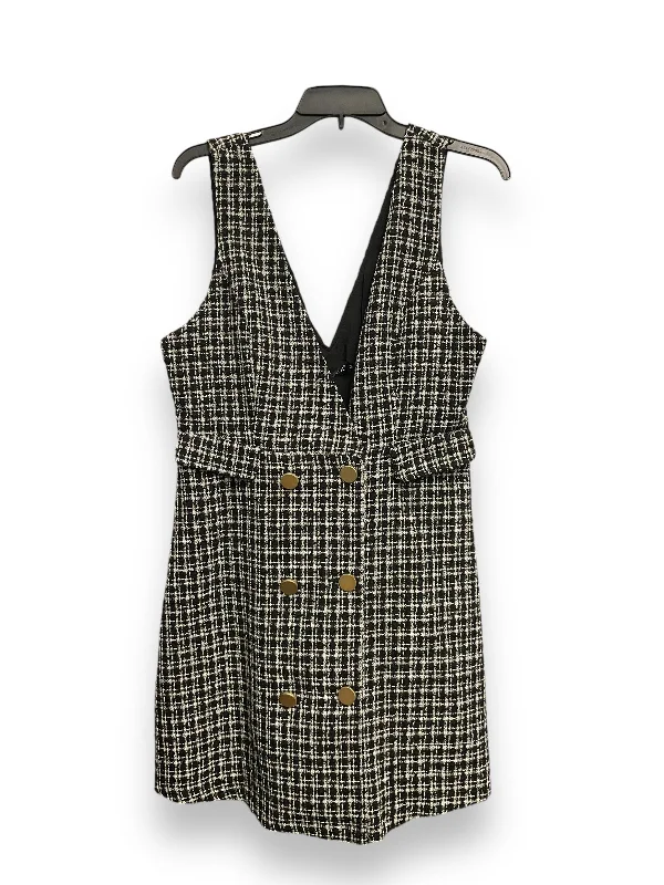 TIME-Limited Offer off-shoulder dressDress Casual Short By Allegra K In Plaid Pattern, Size: M