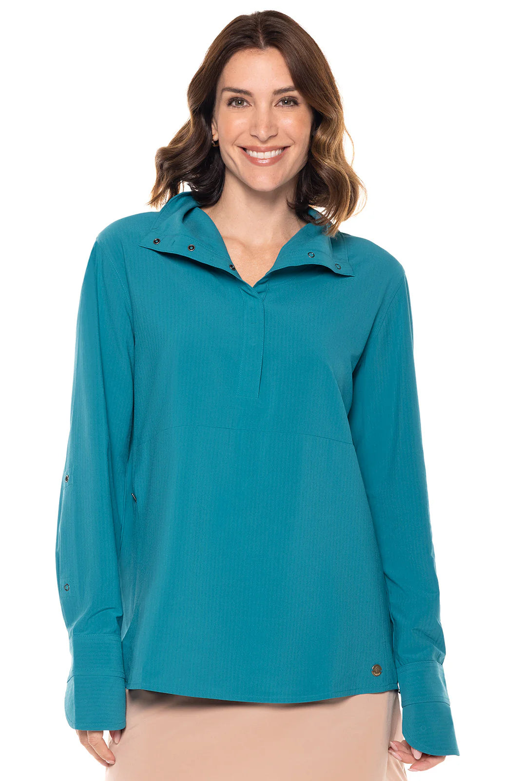 Price Reduction CATONA FUNNEL NECK TUNIC TOP TEAL