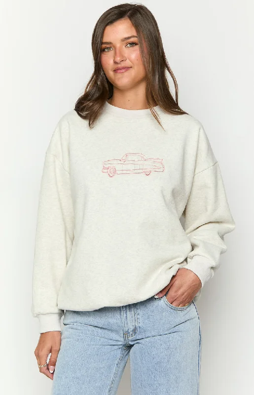 Special Savings stylish peacoatElodie Grey Crew Neck Sweater