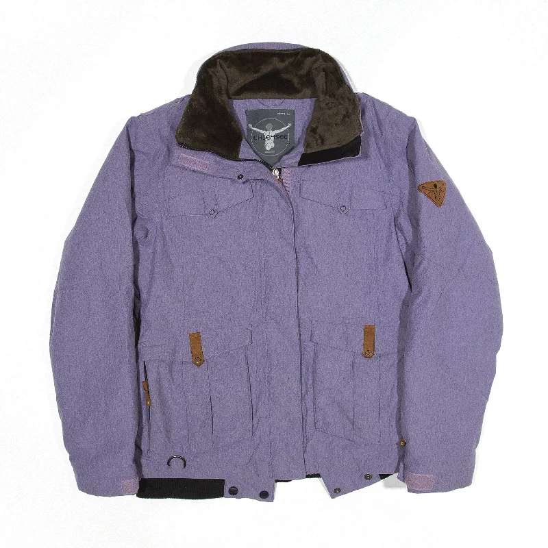 Savings Spectacular raincoatCHIEMSEE Coat Purple Nylon Ski Womens M