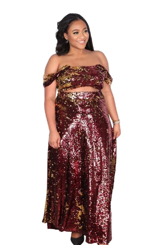 Special Discount Sparkling Top and Skirt