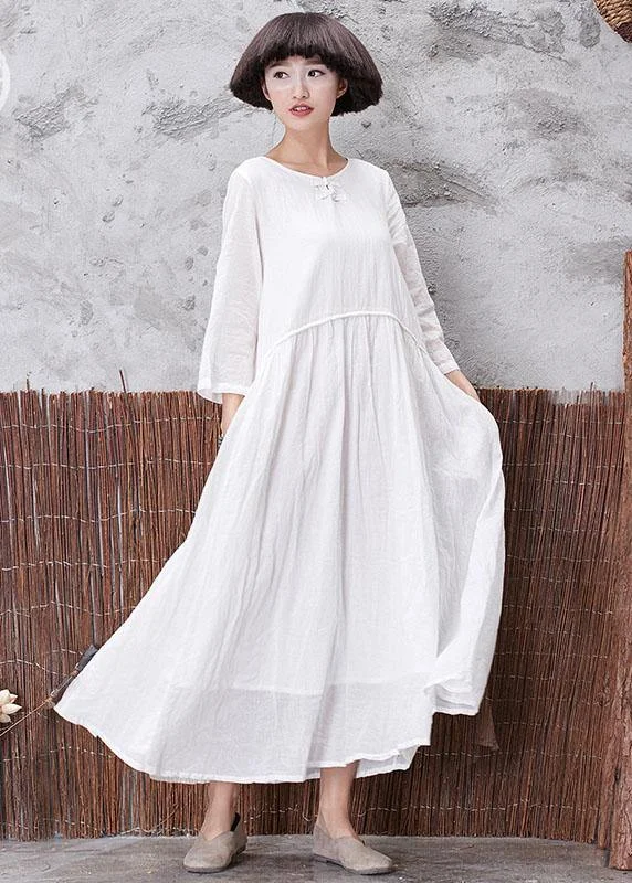 Sale Event elegant shift dressDIY layered linen dresses Tunic Tops white Dress fall