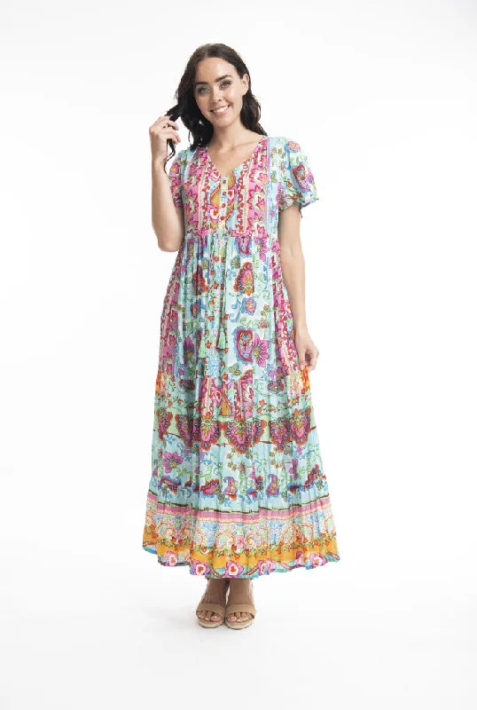 Markdown Madness luxury dressOrientique Rayon Maxi Dress