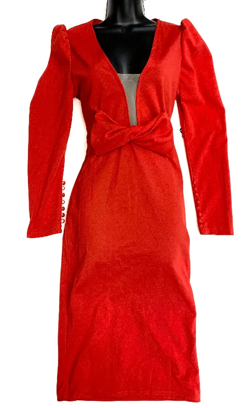 Hurry In boho-chic dressDress Party Long By Clothes Mentor In Red, Size: L