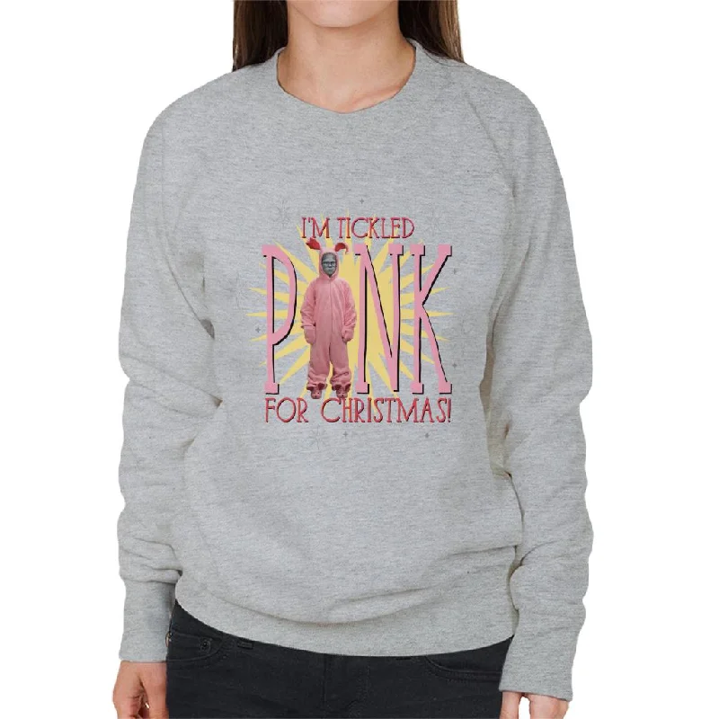 Best Seller fitness lifestyle hoodieA Christmas Story I'm Tickled Pink For Christmas Women's Sweatshirt