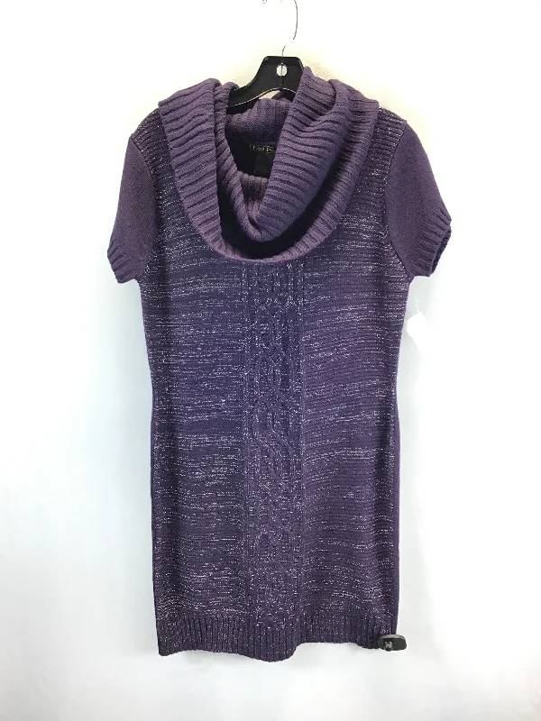 Crazy Deals off-the-shoulder dressDress Sweater By Red Paint In Purple & Silver, Size: Xl