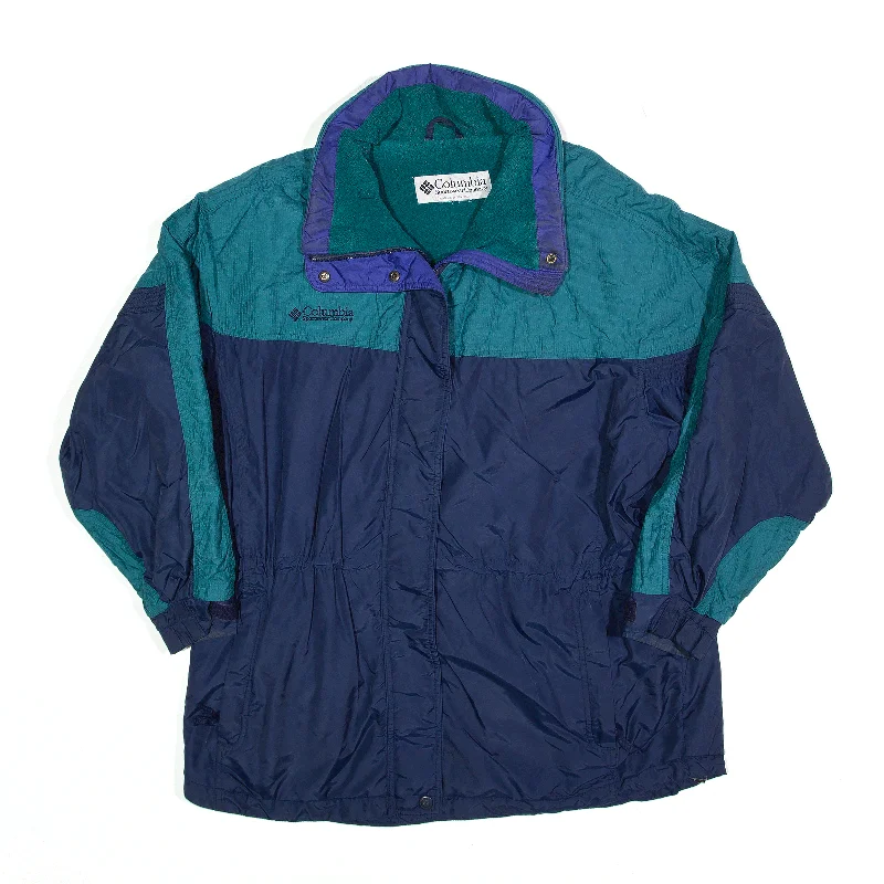Big Discounts oversized coatCOLUMBIA Fleece Lined Insulated Jacket Blue Fleece Overcoat Womens XL
