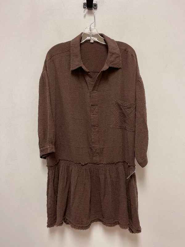 Act Fast casual knit dressDress Casual Short By Easel In Brown, Size: L