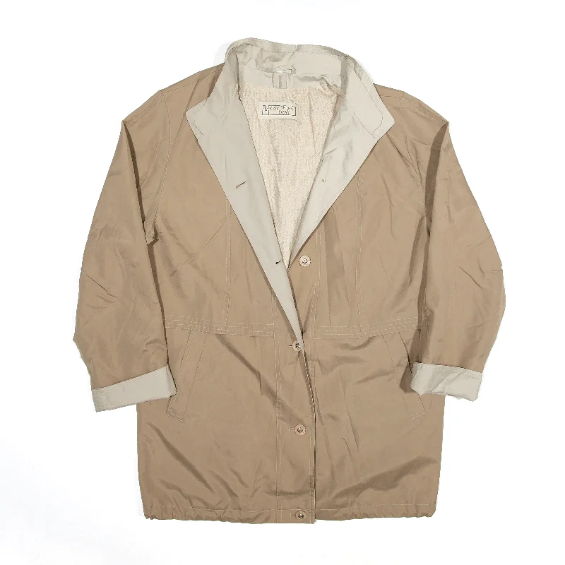 Mega Deal sporty jacketCITY STYLE Terry Towel Lined Jacket 90s Lightweight Overcoat Womens L