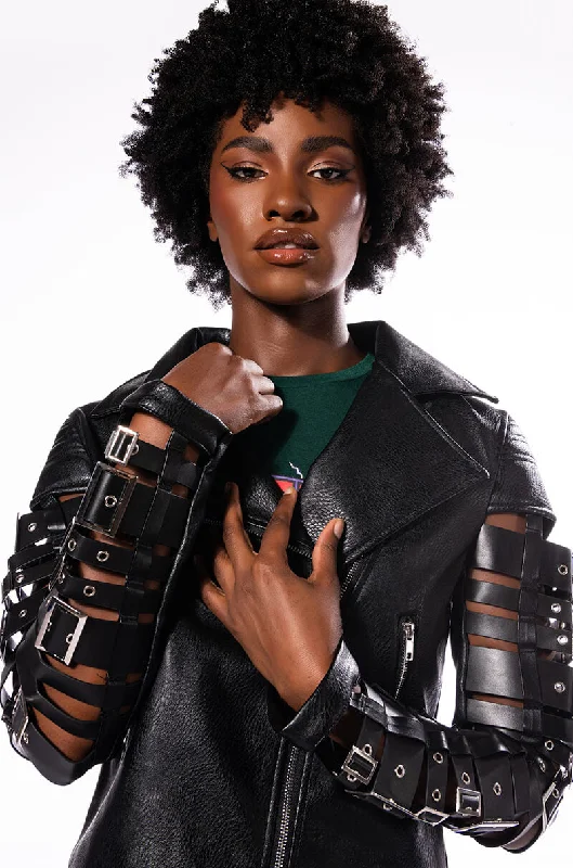 Lowest Price fashionable quilted coatAZALEA WANG BUCKLE UP MOTO JACKET