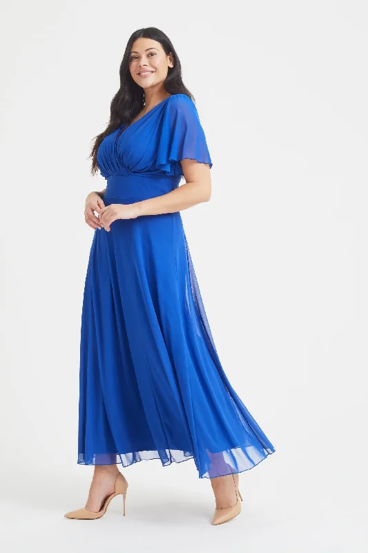 Holiday Sale ashionable dressIsabelle Royal Blue Float Sleeve Maxi Dress