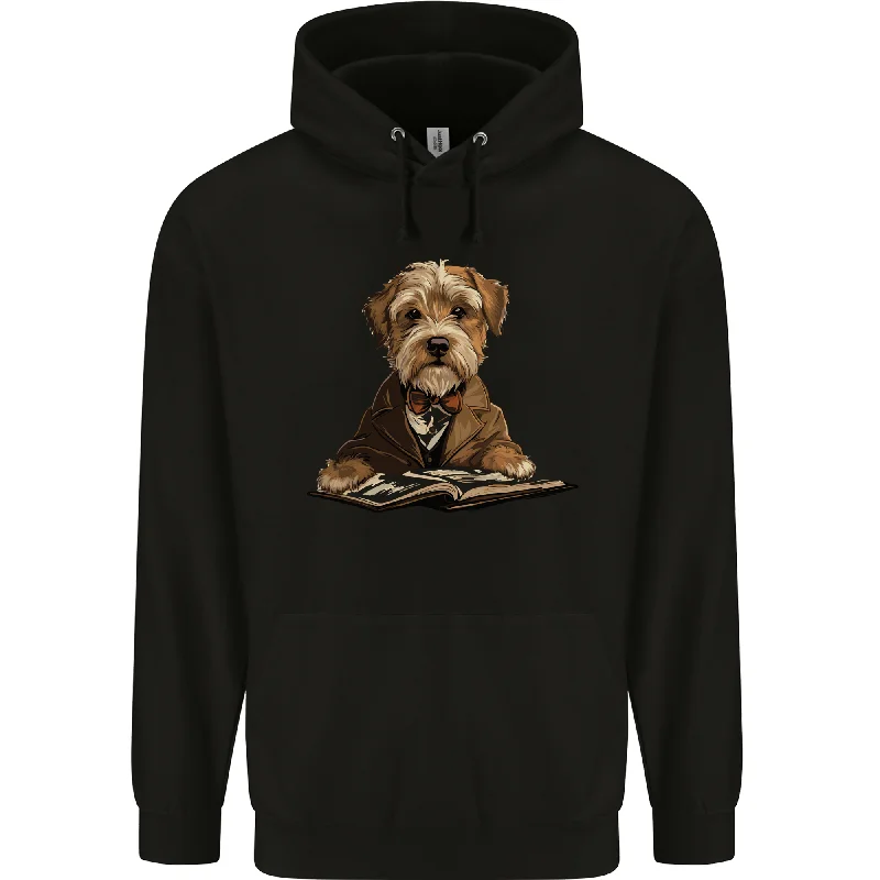 Instant Discount fashionable hoodieA Dog Reading a Book Mens 80% Cotton Hoodie