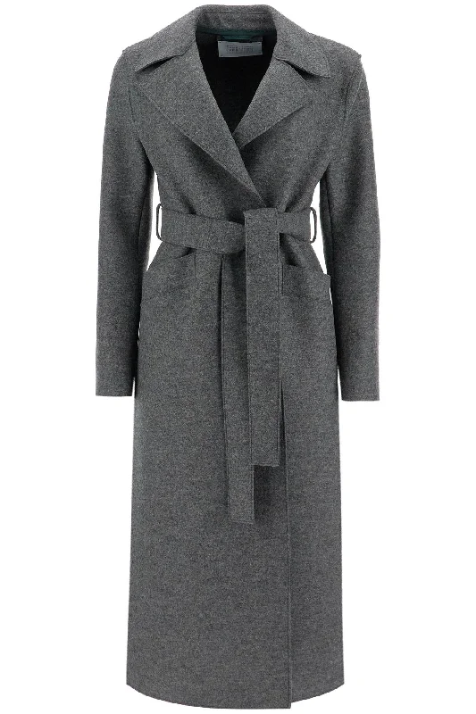 Price Cut Harris Wharf London Women's Long Coat In Pressed Wool