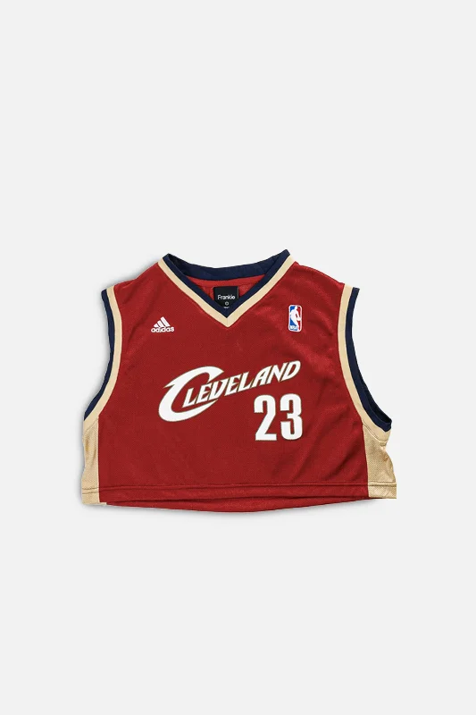 Today Only fashionable gym hoodieRework Cleveland Cavaliers NBA Crop Jersey - S