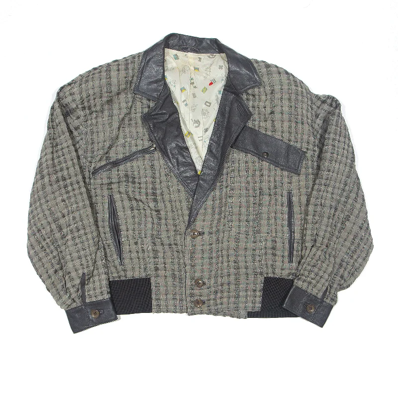 Huge Savings casual trench coatJacket Grey Check Womens M