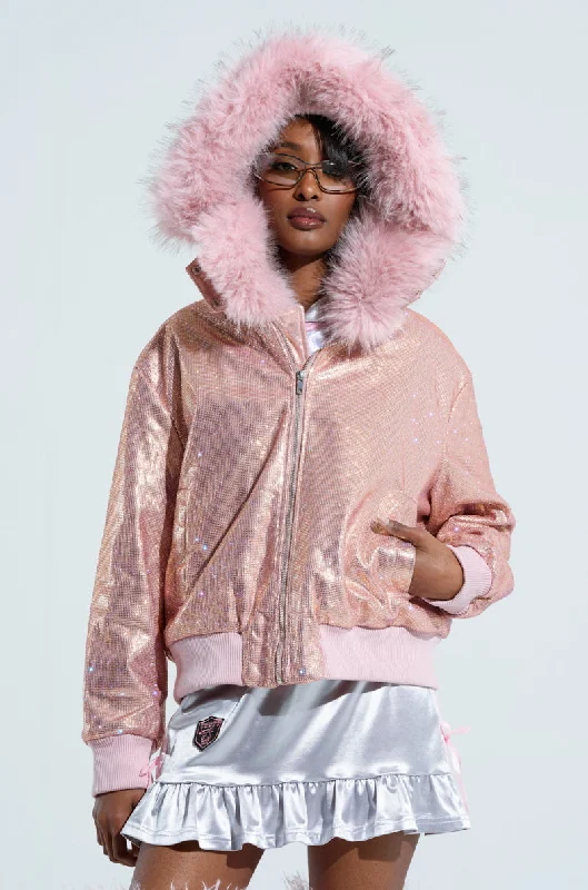 Super Sale outdoor adventure coatEYES ON ME RHINESTONE PUFFER