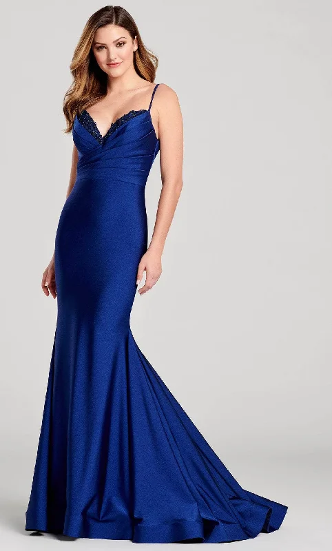 Limited Stock Ellie Wilde EW22051 - Pleated Top Luxurious Mermaid Gown