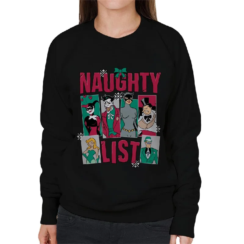 Clearance Items smooth fit athletic sweatshirtBatman Christmas Naughty List Women's Sweatshirt