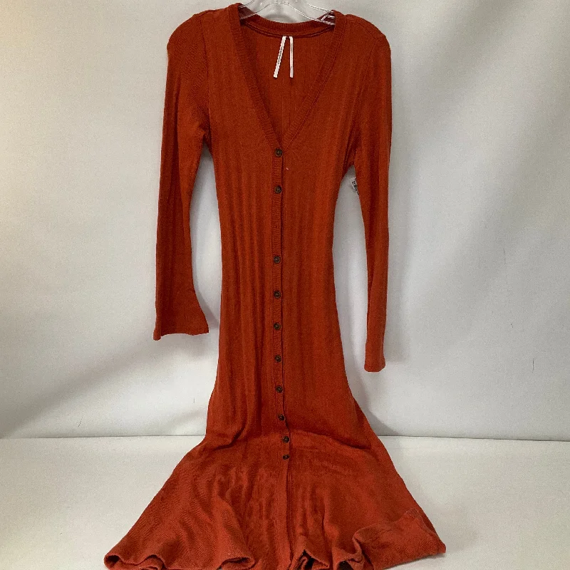 Get It Before It’s Gone fitted dressDress Casual Maxi By Anthropologie In Orange, Size: Xs