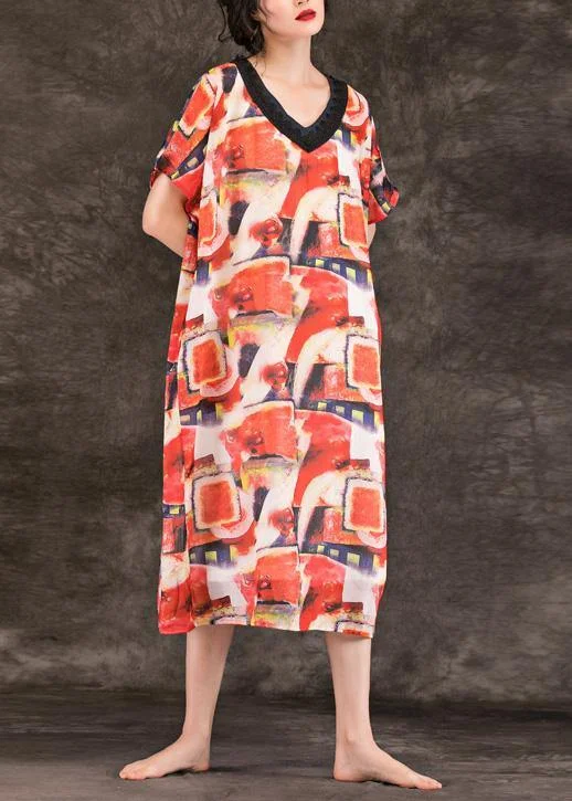 Special Buy chic shift dressItalian v neck pockets dress multicolor Dress summer