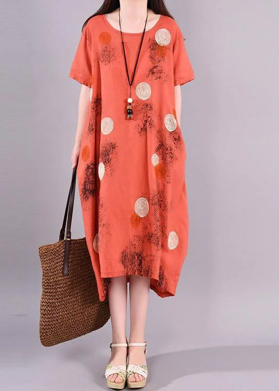 Steals and Deals summer floral dressFrench cotton linen dress Metropolitan Museum Embroidery And Printed Casual Summer Dress