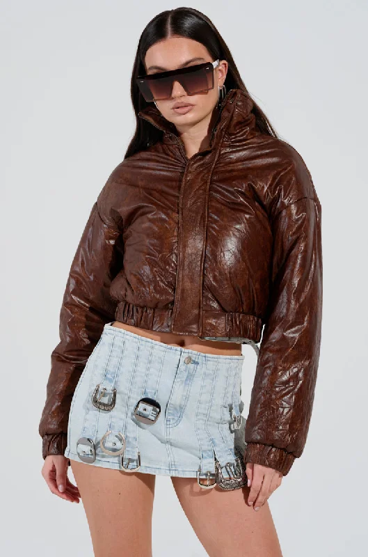 Weekend Deal high-fashion coatEYES OF THE NIGHT PUFFER JACKET