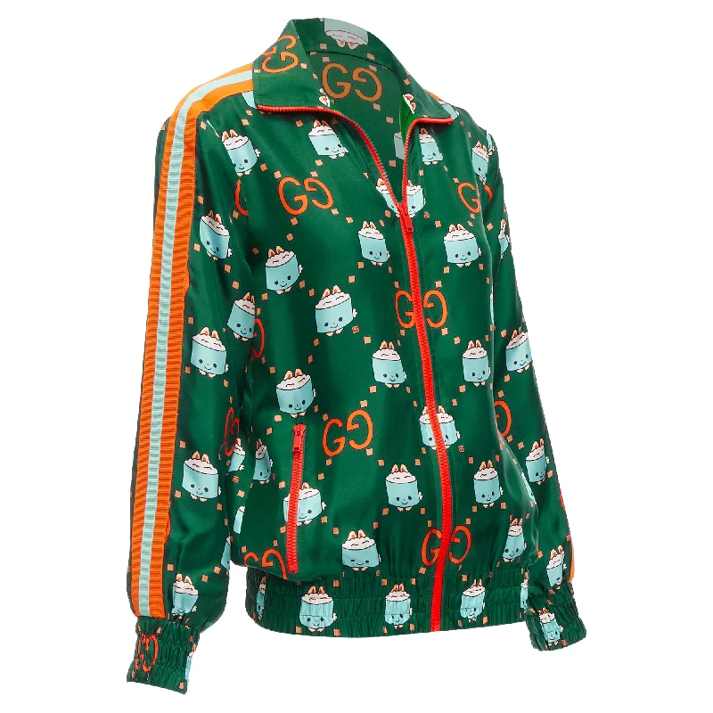 Limited Edition Gucci Pikarar GG Logo Monogram Silk Track Jacket